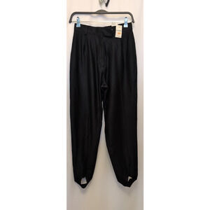 Studio Michelle Stuart 8 NWT VTG Casual Corner black pants stirrups 90s sheen
